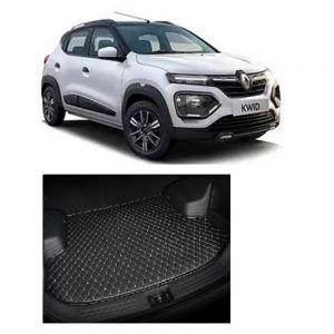 7D Car Trunk/Boot/Dicky PU Leatherette Mat for	Kwid -lack